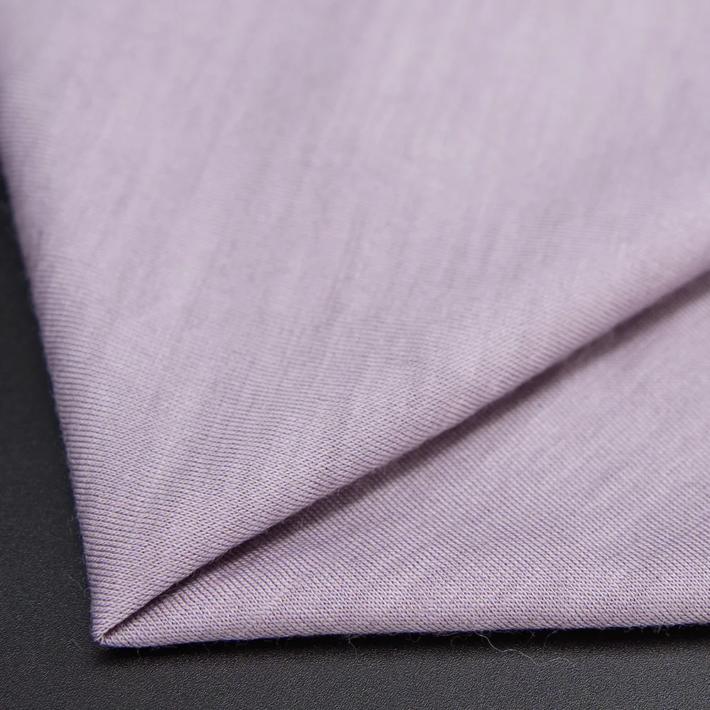 Sustainable 100% Merino Wool Jersey Plain Clothes Knit Fabric Inner Layer Polo Shirt T-shirt Sportswear Fabric