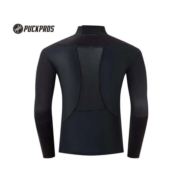 Professional custom hockey neck guard shirt cut resistant long sleeve compression hockey top