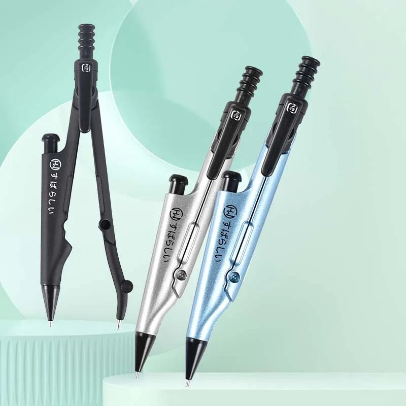 Хорошая распродажа, Высококачественный новый студенческий компас, школьный математический набор, Компас для рисования Кружков в силиконовой коробке