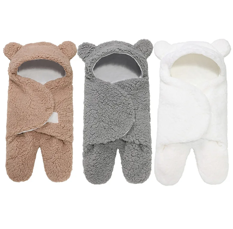 INS  Infant children super soft plush lamb wool blankets sleeping bags