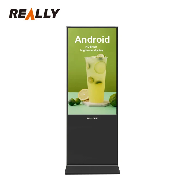 49 inch floor standing  lcd displays advertising screens touch screen digital signage
