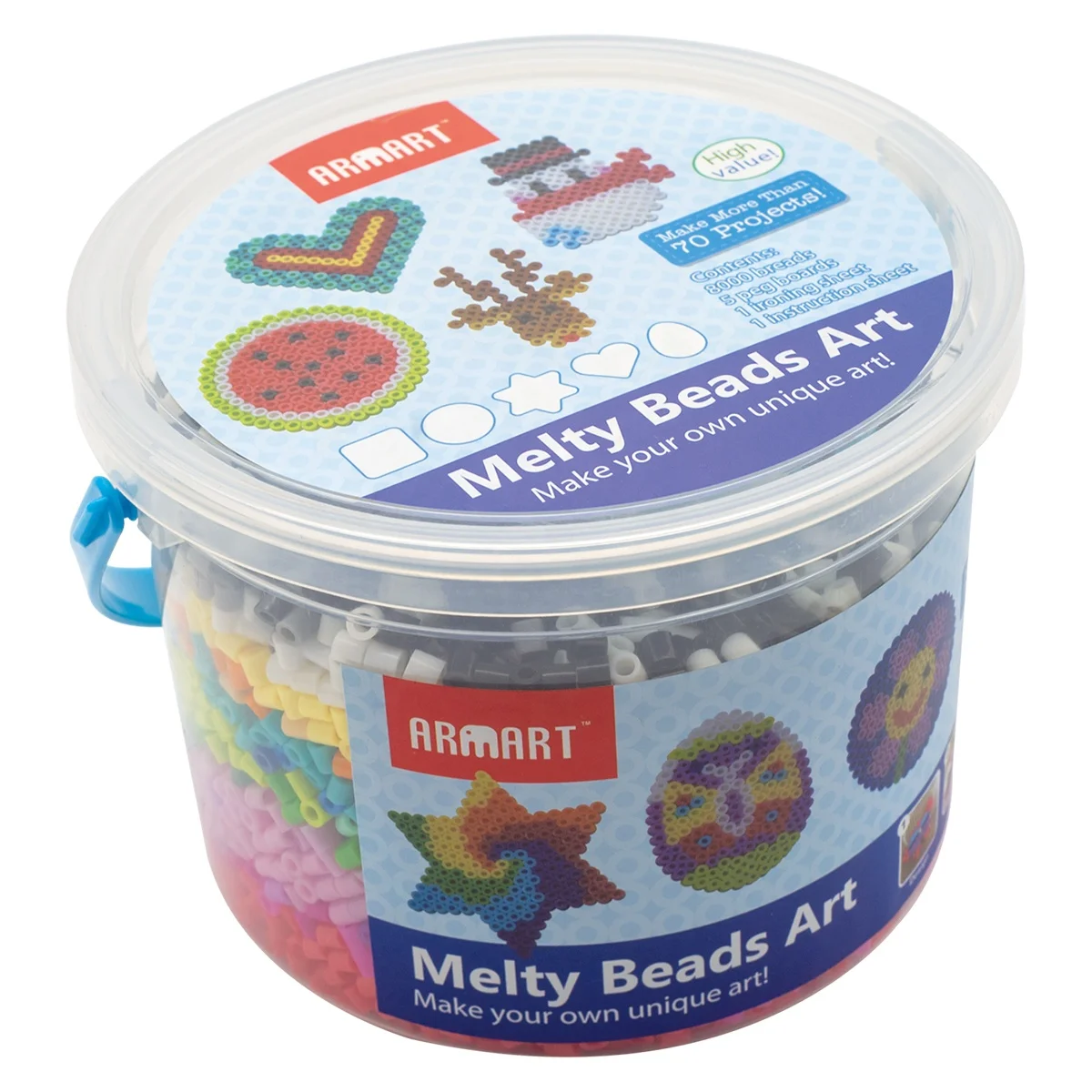 8000Pcs DIY Fuse Melty Beads Kit for Kids With boards Keychain Brooch