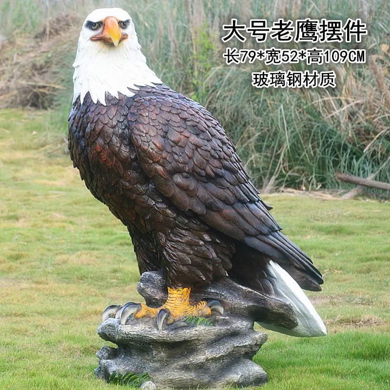 Simulation Eagle Courtyard Villa Home Crafts Animal Resin Ornament Sculpture Outdoor Garden Decorations