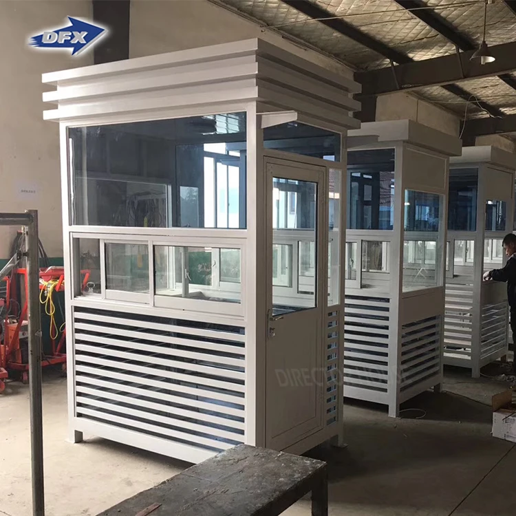 China Portable prefab sentry box sentry kiosk booth Security Guard house traffic box for sale