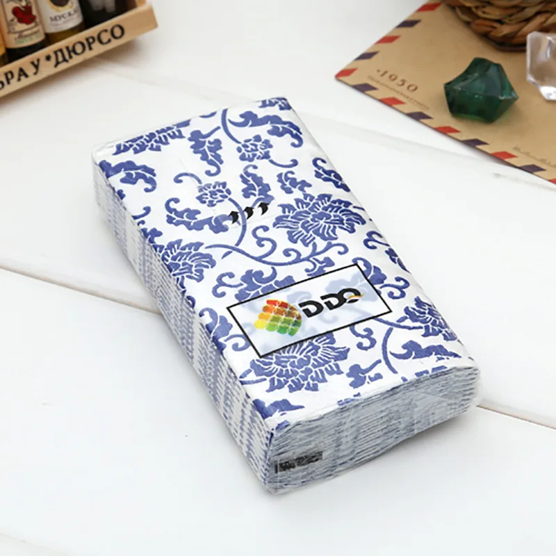Wholesale Customized Embossed Pillow Type Low MOQ Colorful Printed Wedding Paper Facial Tissue