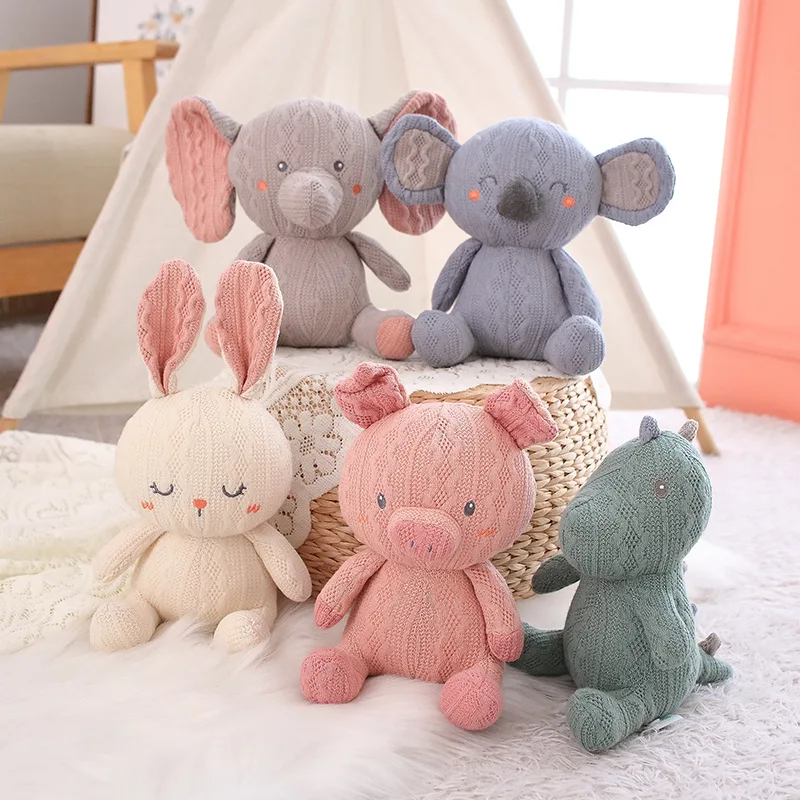 YIWU AULLAN Soft Handmade DIY  Crochet Cute doll  Bunny rabbit stuffed animal  baby  doll  Bunny Amigurumi  Elephant  Plush