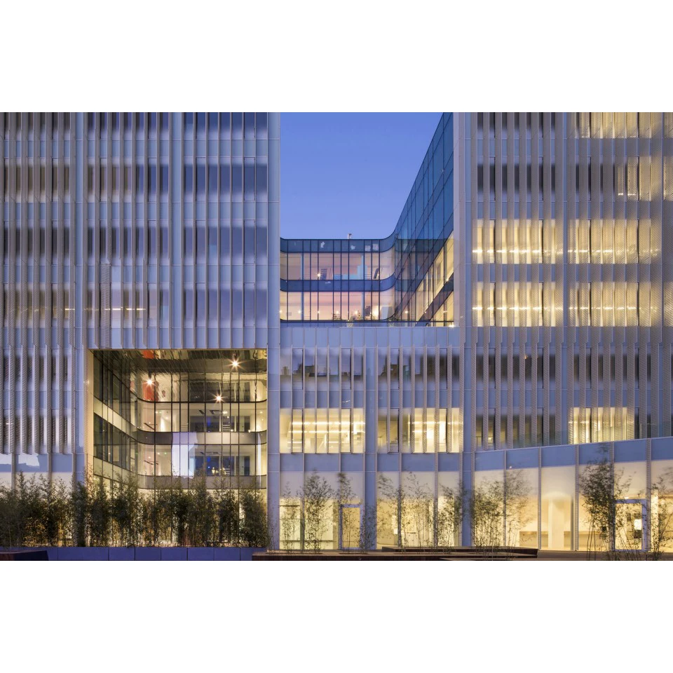 building insulated laminated glass glazing aluminum curtain wall facade