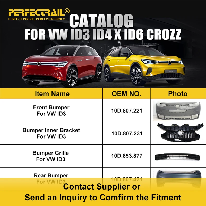 PERFECTRAIL Electric Car Accessories Auto Body Kit Spare Parts For VW ID3 ID4 ID6 X Crozz