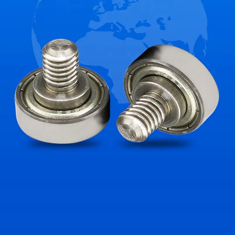JS62310-4C1L5M4 Pulley Roller Bearing 304 Stainless Steel M4 Screw 10mm Ball Bearing Screw