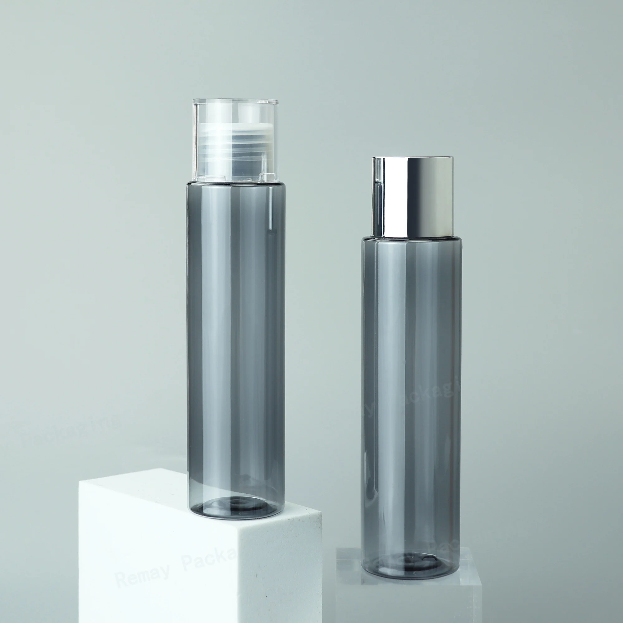 Custom 100 ml cosmetic water bottle PET plastic makeup remover container thick 100m shampoo bottle