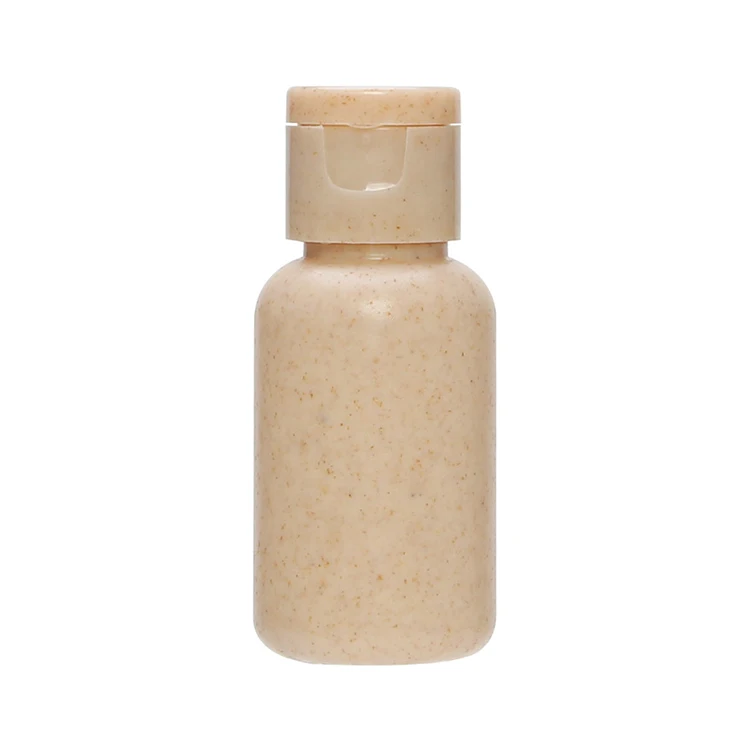 HDPE straw wheat PLA 30ml shampoo packaging soft touch sample mini squeeze lotion Bottle