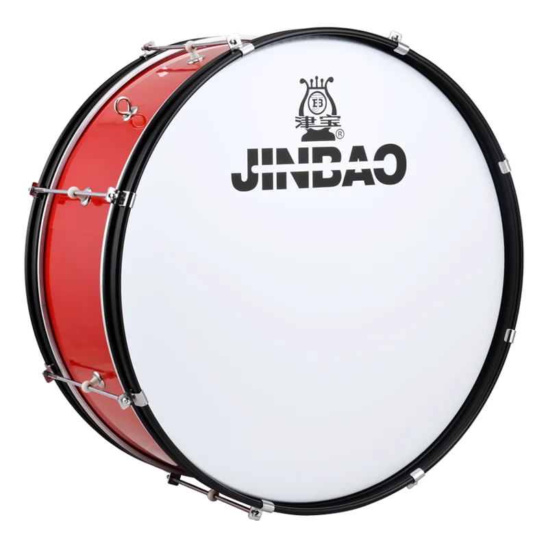 JINBAO Jinbao 1071 Student Brigade Drum Red Snare Drum with Strap Drumstick Wrench