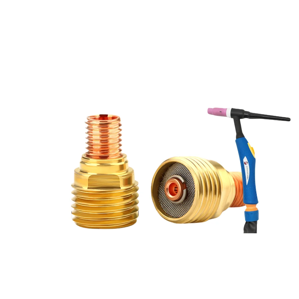 High quality Tig wp9 Gas Lens Collet Body Stubby Welding Part  For Wp9 Tig Torch Groove small Gas Lens