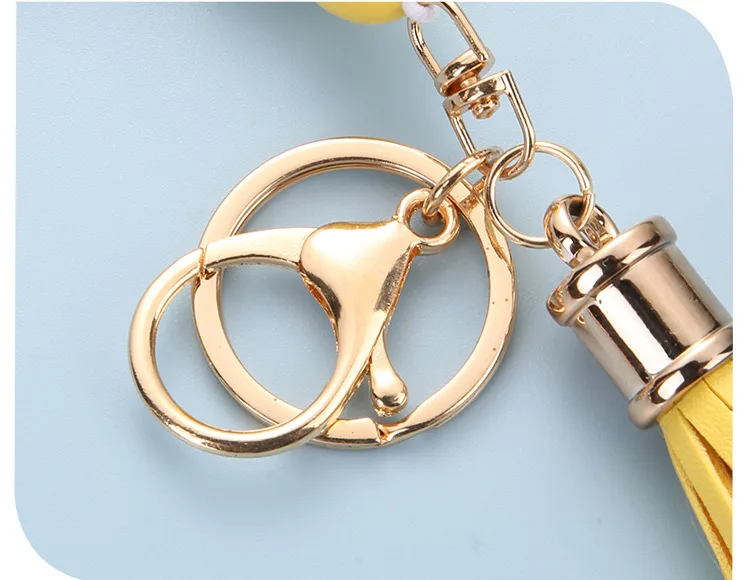 Bracelet Wristlet Keychain New Leopard Print Silicone Bead Keychain Fashion Bag Pendant New Fashion Mother Day Gift Pendant
