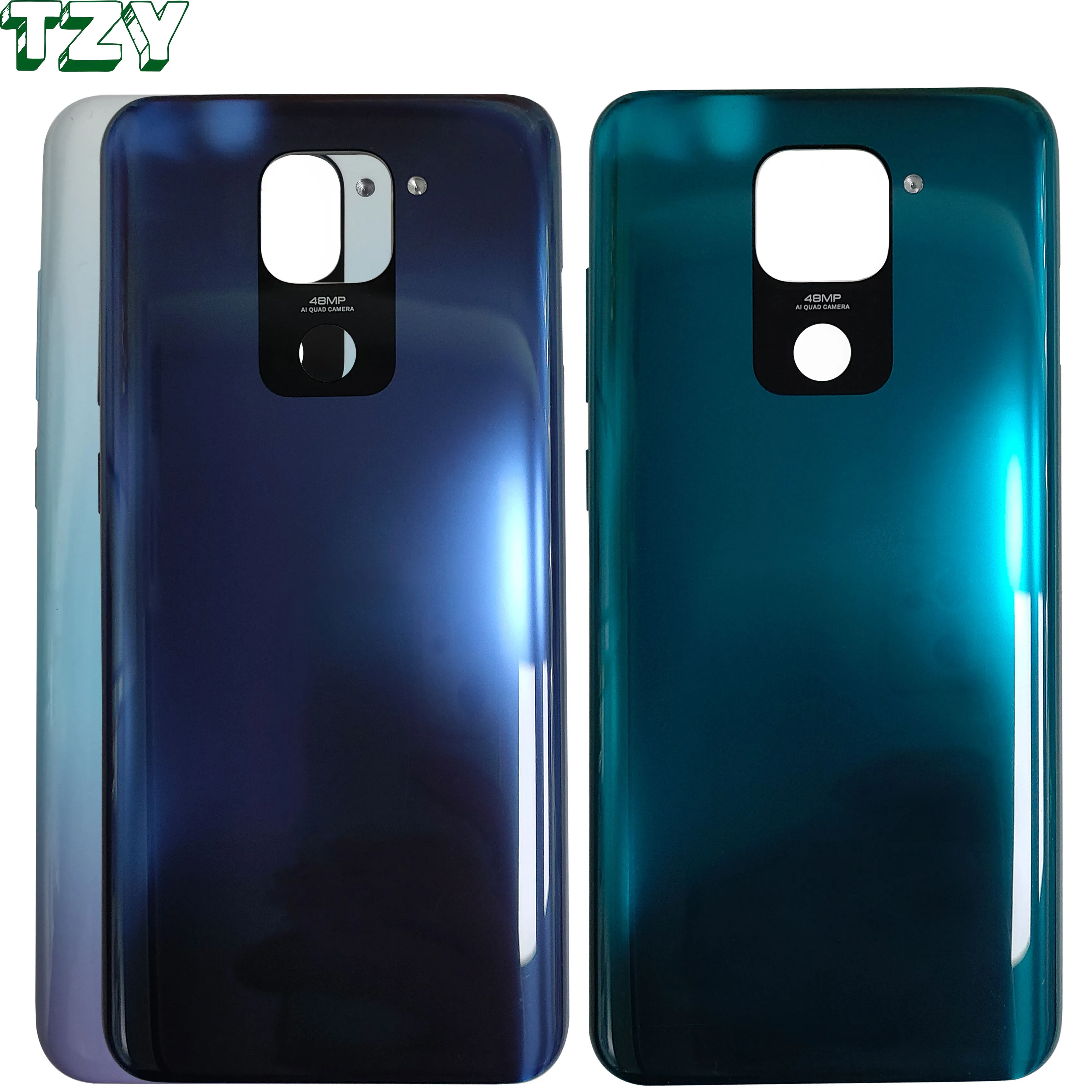 Задняя крышка батарейного отсека телефона для Xiaomi Redmi Note 9, задняя крышка корпуса, запасные части