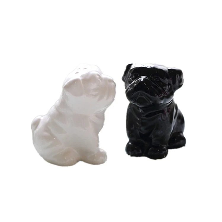 Wholesale design cats shape personalized ceramic salt and pepper shaker set