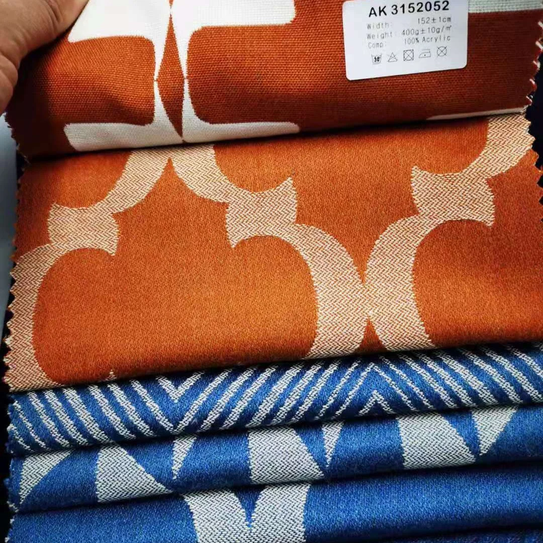 5 years warranty 100% solution  dyed acrylic geometric jacquard water proof sun proof outdoor sofa cushion and awning fabric