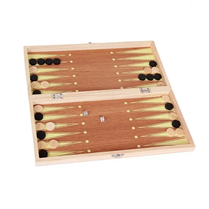 Three-in-One Chess Wooden Chess Board Entertainment Table Game Competitive Educational Toy Non-Magnetic Factory Direct Sales