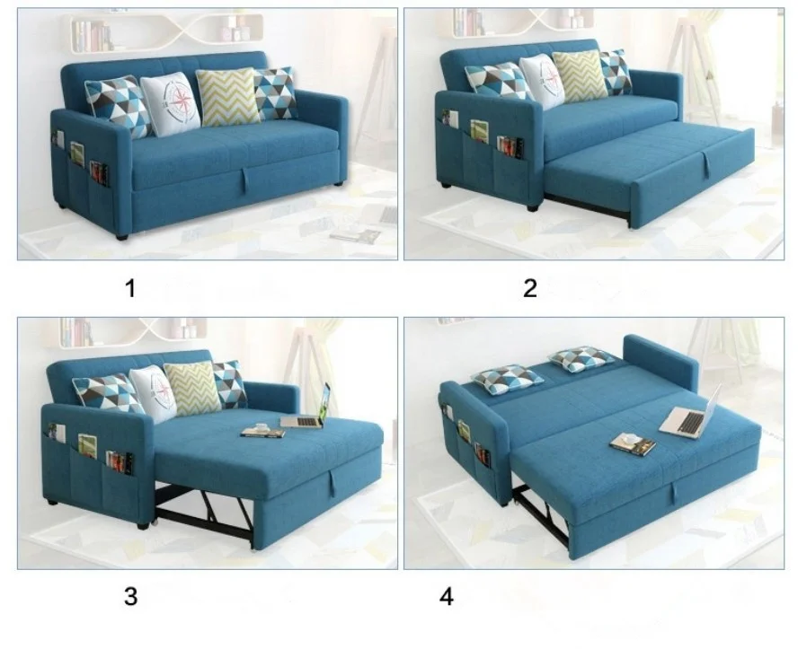 
Sofa Cum Bed Living room Furniture Fabric transformer sofa bed hotel single seat folding sofa bed 