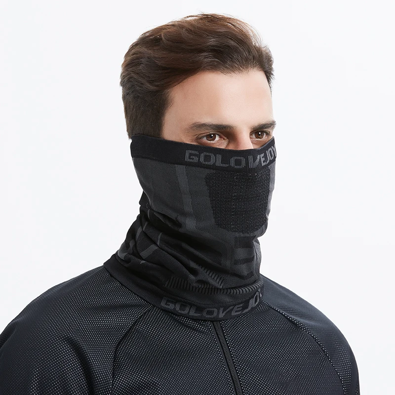Comfortable Frictionless Nylon Cycling Seamless Neck Gaiter Sweat Absorption Ski Scarf Half Mask