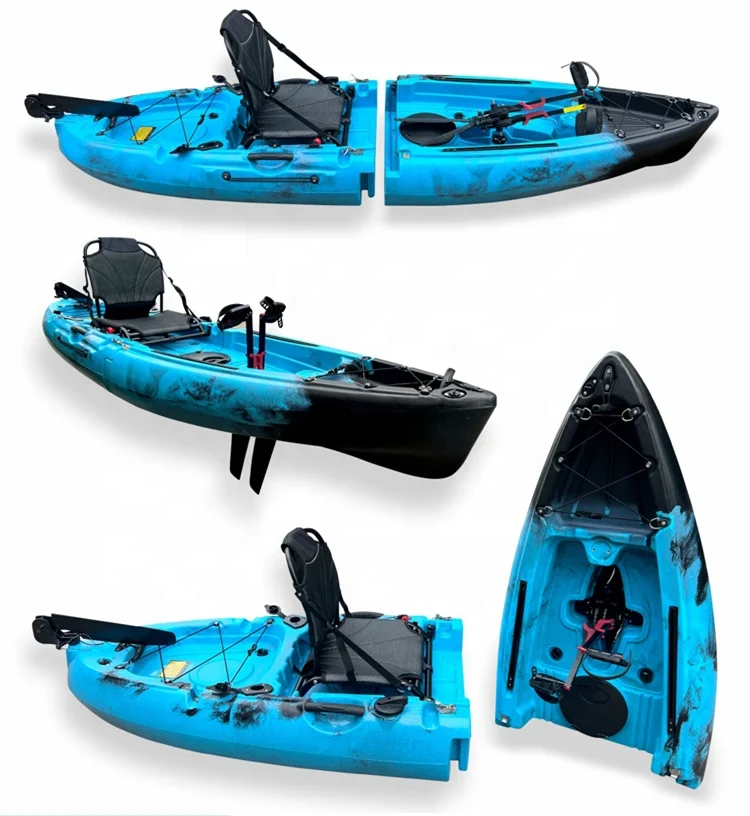 folding kayak light weight no inflatable canoe with pedal drive