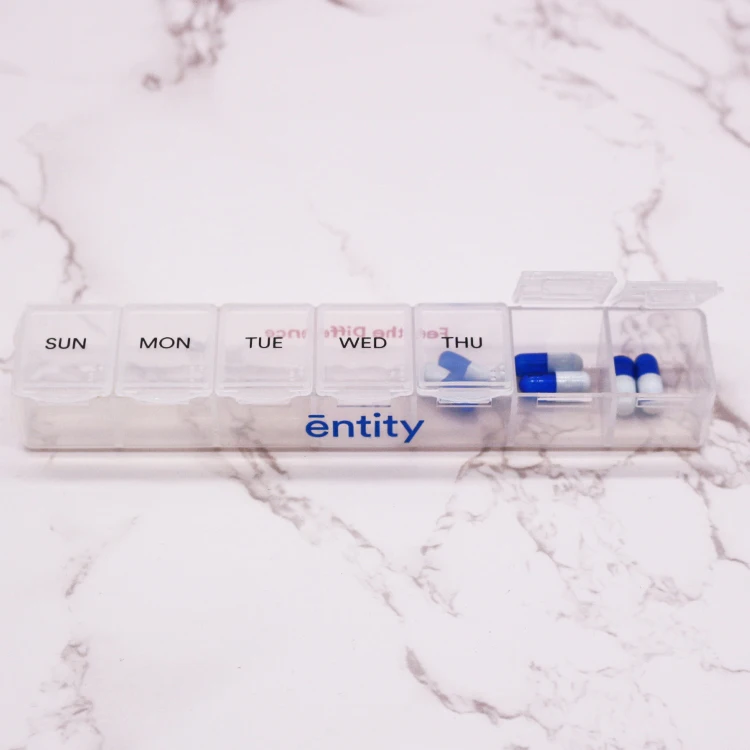 Weekly Holder BPA Free Travel Square Plastic Rectangle White Transparent Medicine Container 7 Day Case Home Portable Pill Box