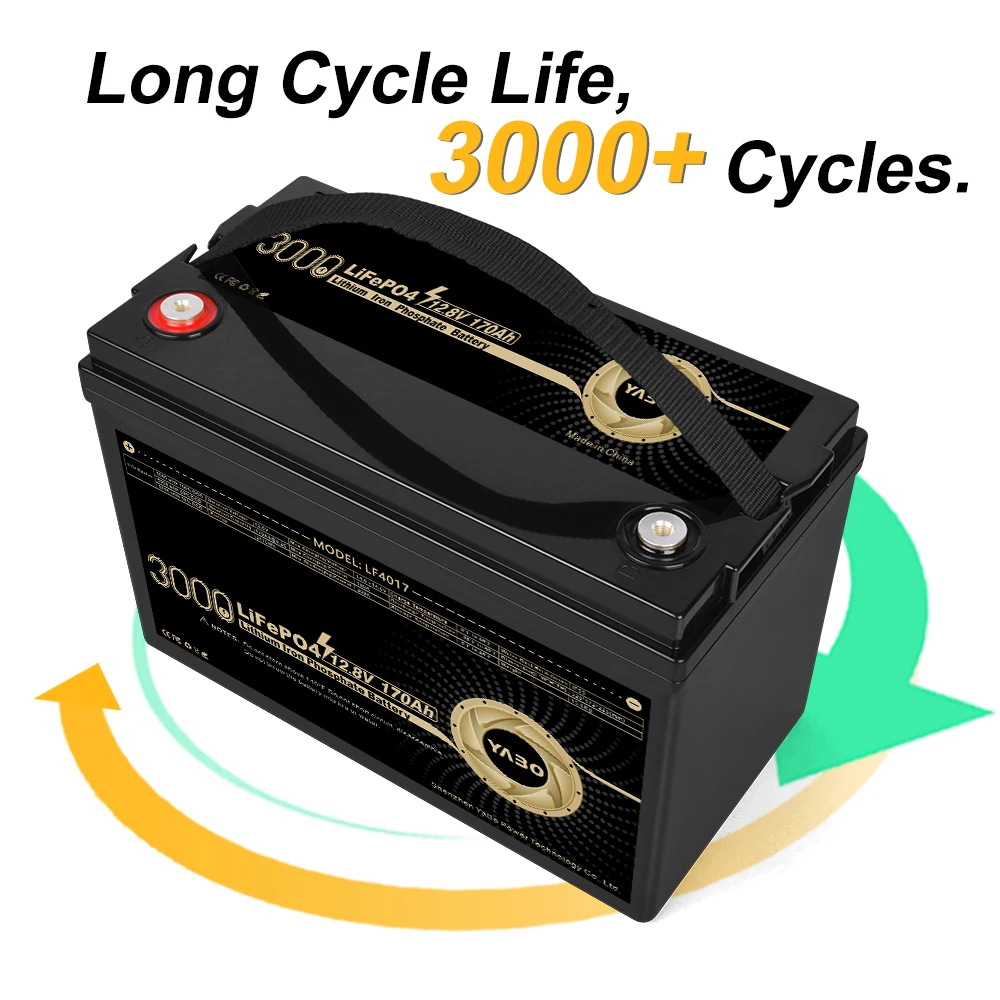 Hot Sale Lithium Iron Battery Pack Deep Cycle 3000+ Times 170Ah 12v Lifepo4 UPS Marine Battery for Solar Energy System