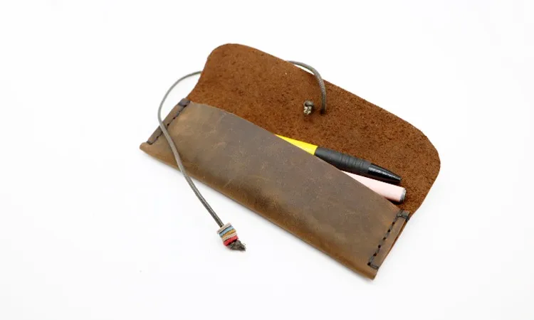 Custom logo leather pencil case pencil cases for kids personalized pencil case