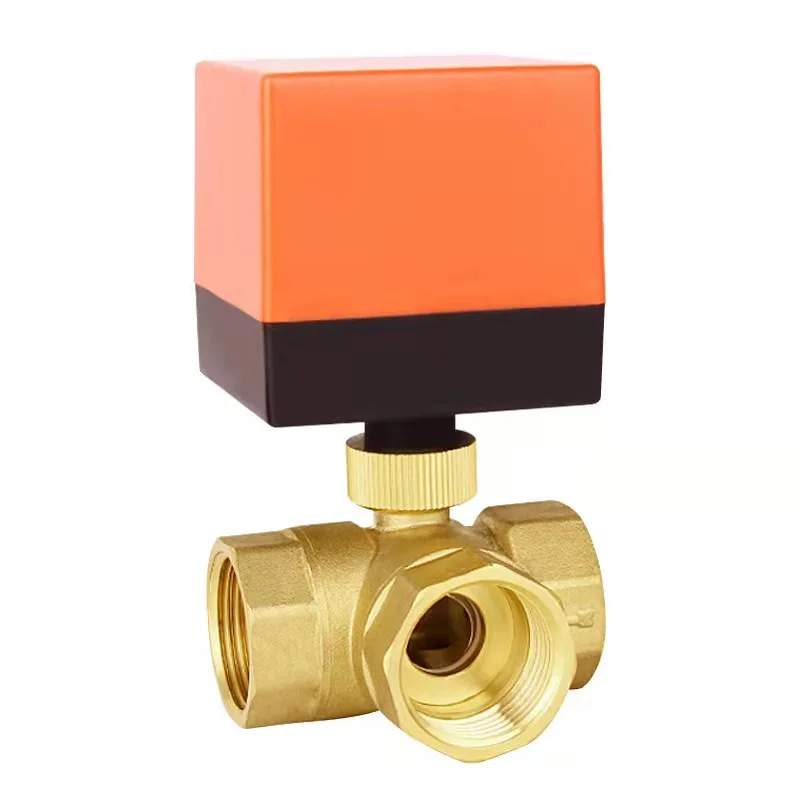 china wholesale prices 12V 24V 220V  three-line air conditioning two-control solar energy electric 3 way solenoid control valve
