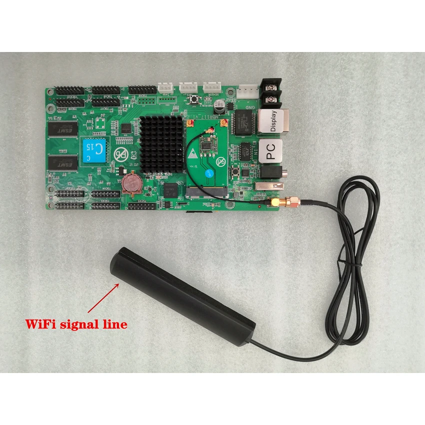 HD-C15/HD-C151C светодиодный дисплей контрольной карты асинхронный HD-C15 Wi-Fi/LAN/USB HUB75 RGB 384x320 112x1024 Pixe полноцветный processorl