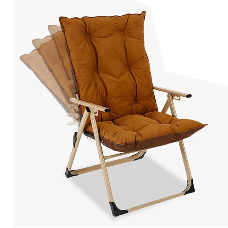 Custom Cheap Outdoor Metal Portable Lightweight Camping Padded Sea Sun Adjustable Folding Beach Chair Foldable