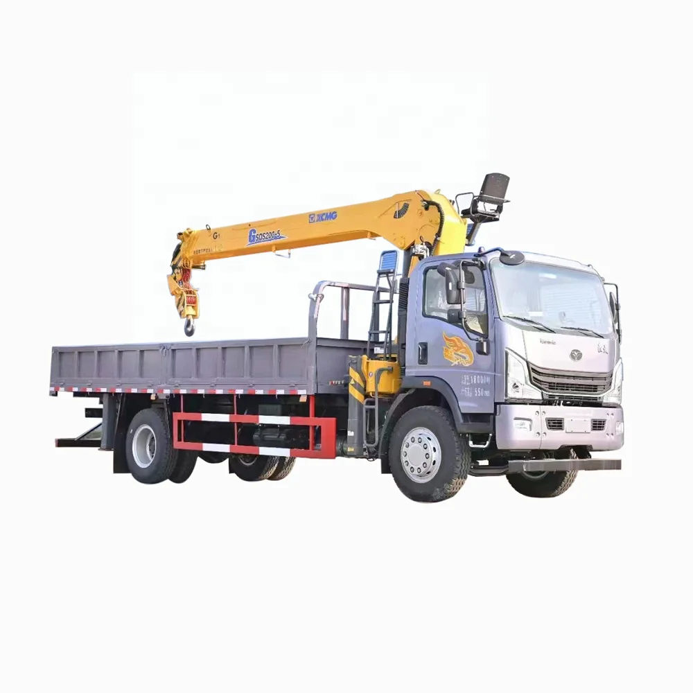 Sinotruk  haoman  4*2 mechanized lorry  With 8 tons Crane  Dumper truck with hoist     lifting truck