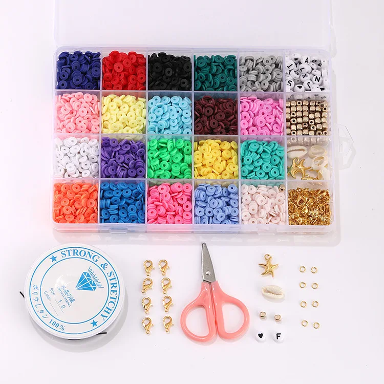 6mm 4000pcs Round Ceramic Clay Beads Bracelet Making Kits Diy Toys Premium Alphabet Letter Beads Clay Beads For Bracelets