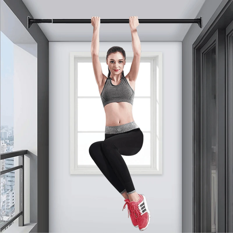 Punch Free Extendable Clothes Drying Pole Stainless Steel Shower Curtain Rod Retractable Spring Tension Curtain Rod for Bathroom