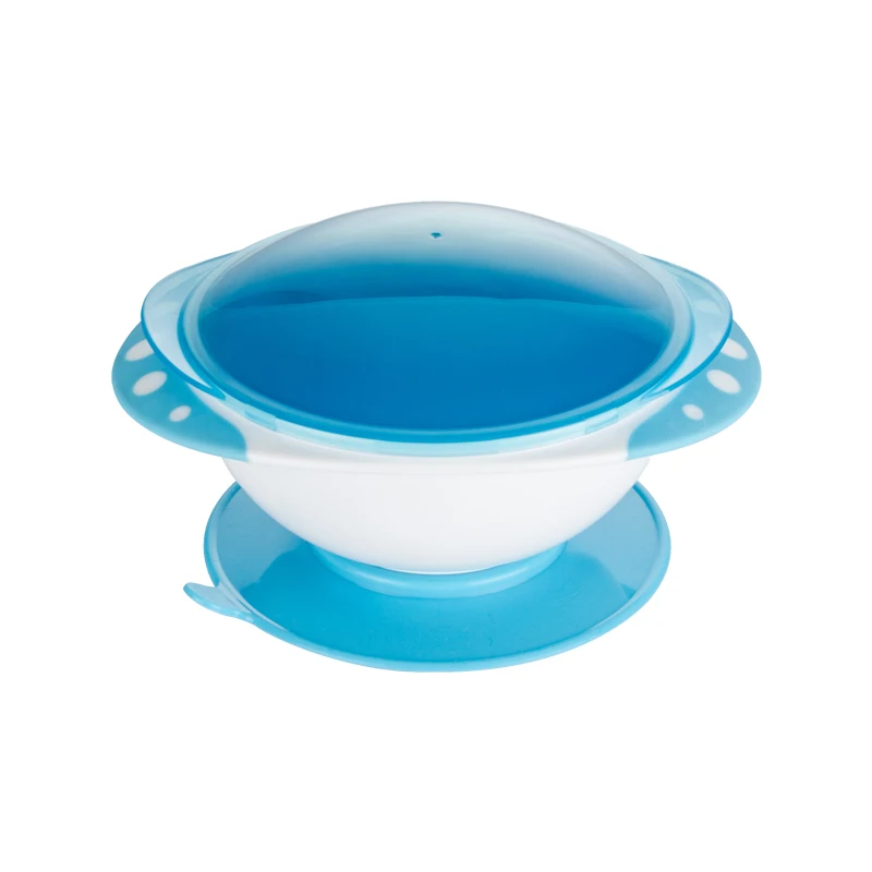 Multicolor Suction Bowls Plastic Lid for Baby and Toddlers BPA Free Food Grade Silicone Infant Dinnerware Bowl Feeding Supplies