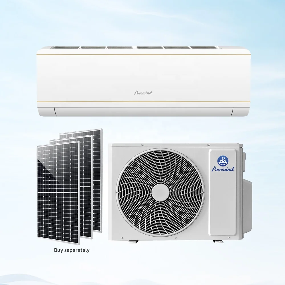 Gree Solar AC DC Hybrid Air Conditioner 3-in-1 9000Btu 12000Btu 18000Btu Wifi 3-in-1 Solar Powered Split Air Conditioners