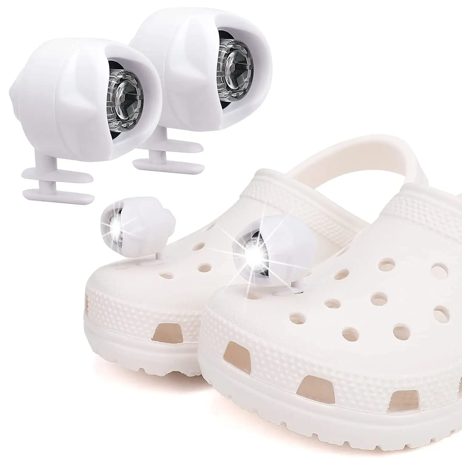 Outdoor lighting is not afraid of water Crocodile headlamp 2 pack battery mode 3 light Shoe light