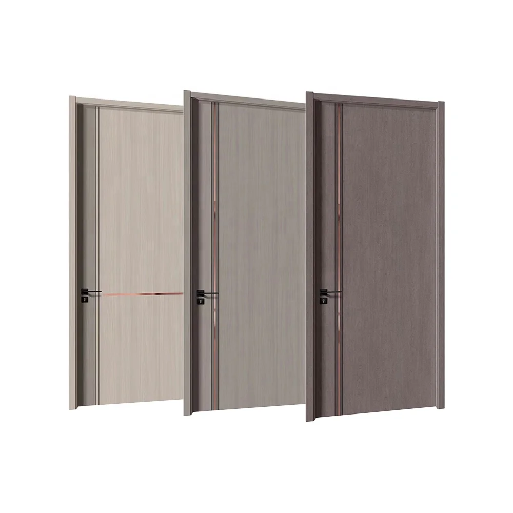 Zoyima Cheap Interior Room MDF Soundproof Bedroom Melamine Oak Wooden Door Panel Others Doors Double Design Entry Factory