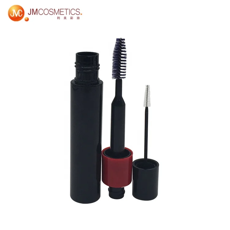 
Private label cosmetic plastic portable hollow round double mascara tube 