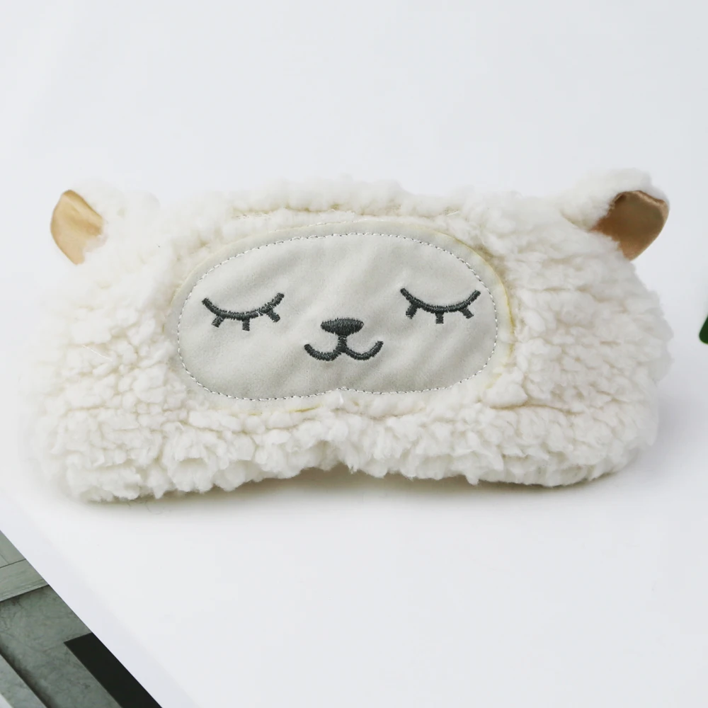 Sleep Masks 1PCS Natural Silk Cute Sleep Eye Cover Soft Breathable Sleep Eye Mask with Elastic Strap for Women Men