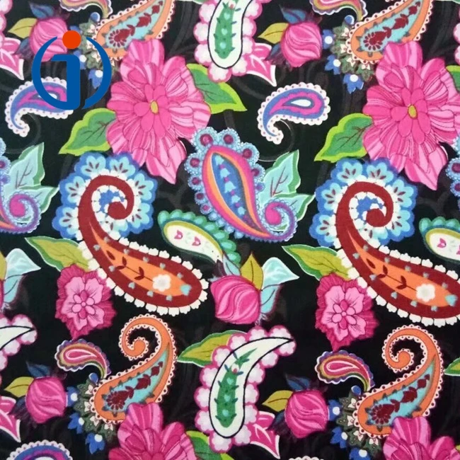 Custom Design 105gsm 40s Ethnic Poplin 100% Cotton Woven Printed Fabrics for Clothes Bags