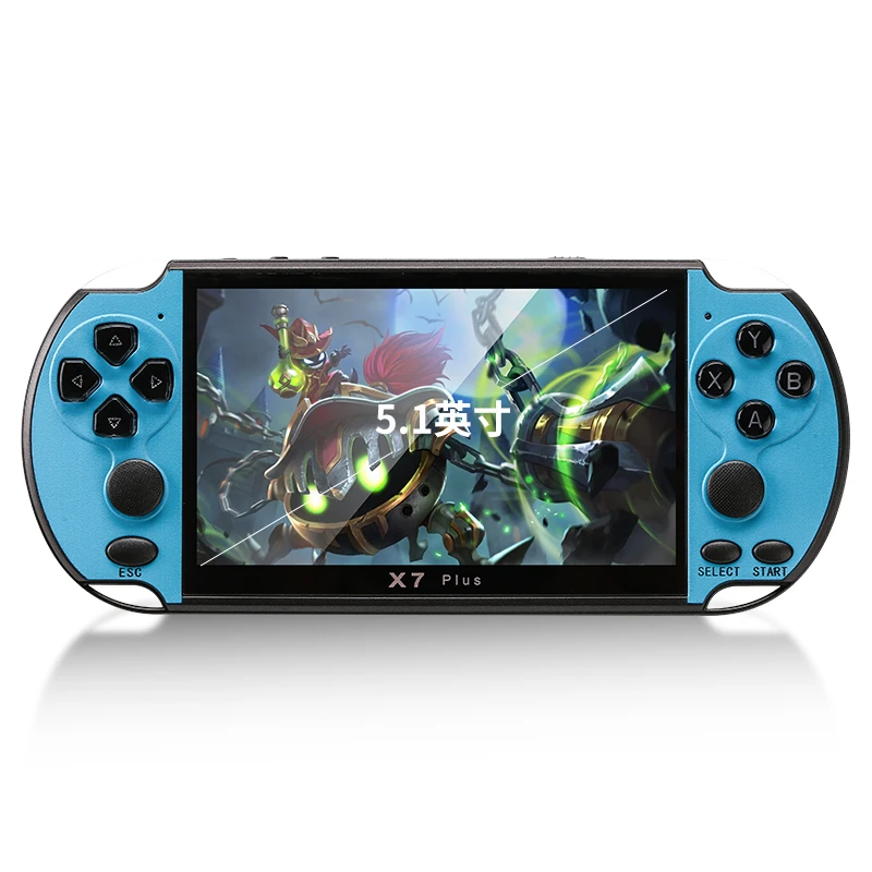 Wholesale cheap X7 Plus 5.1 inch HD big screen game console retro 8G dual joystick handheld game console suitable for PSP game