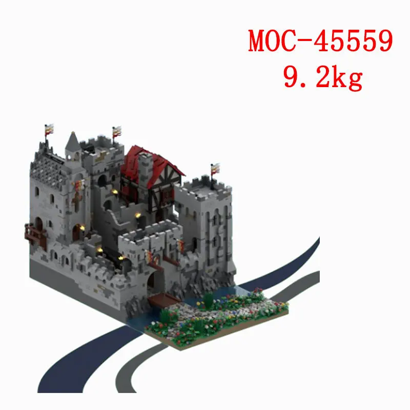 Bebricks MOC-45559 Medieval castle bricks toy large buildings with Detail restoration mini bricks for DIY Creative Idea