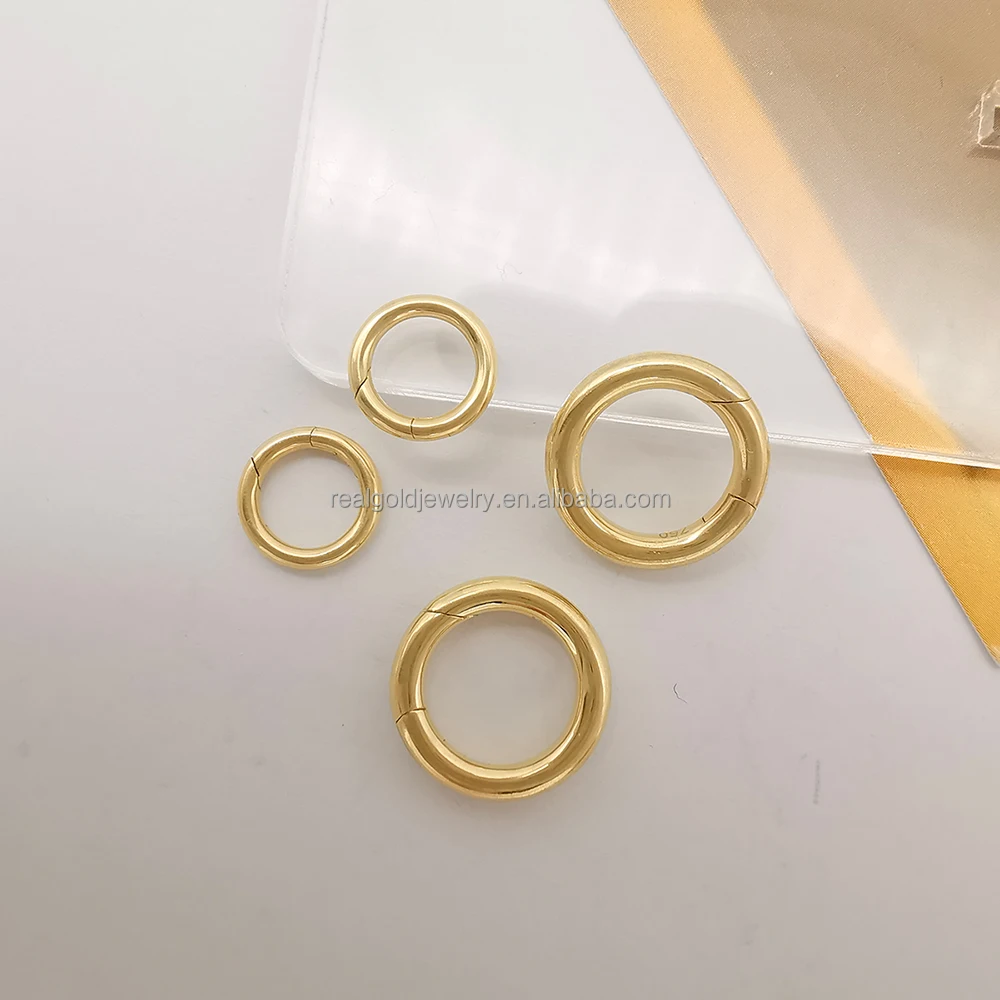 Fine Jewelry 18K Real Gold Au750 Yellow Gold Connector Clasp Jewelry Findings For Necklace DIY Gold Accessory