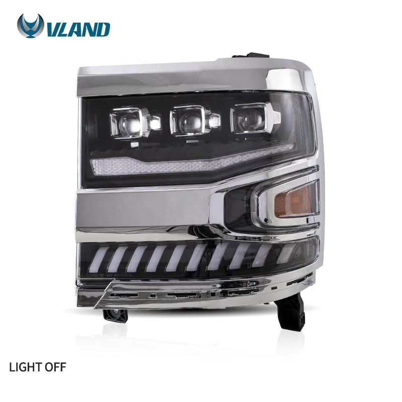 Vland Factory Full LED Headlights Front Car Lamp Head Light For Chevrolet Silverado 1500 2016-2018 Base LTZ 1LZ 2LZ
