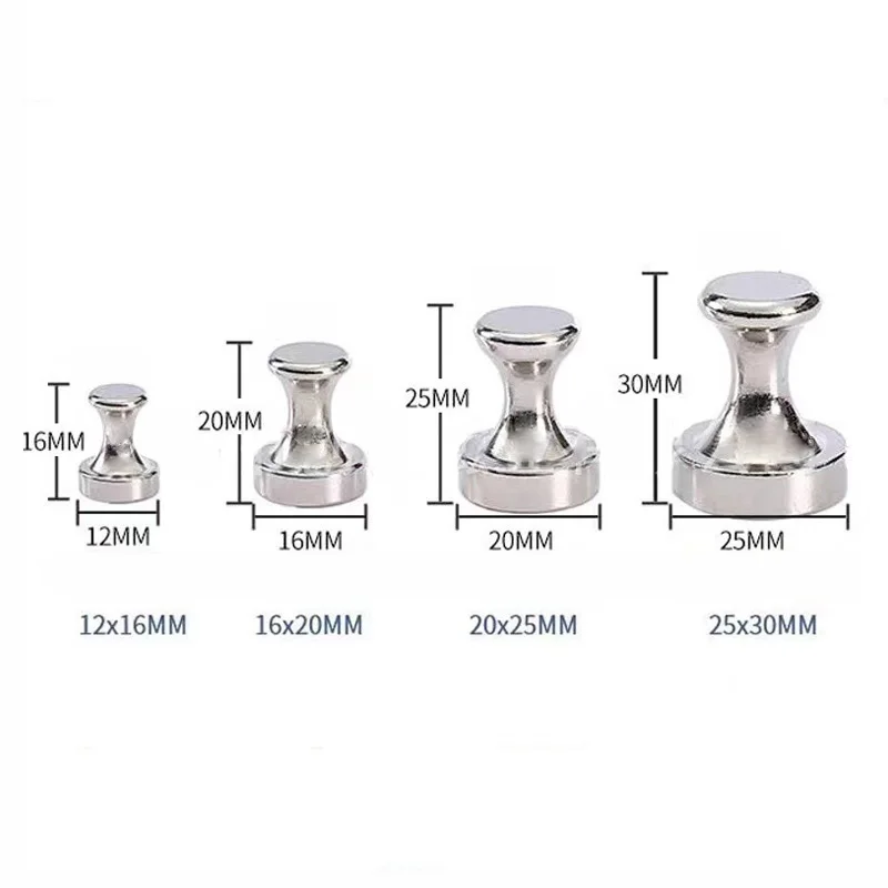 Heavy Duty Rose Gold Brushed Nickel Whiteboard Kitchen Magnetic Push Pins Thumb Tacks Strong 3D Fridge Magnet Customised