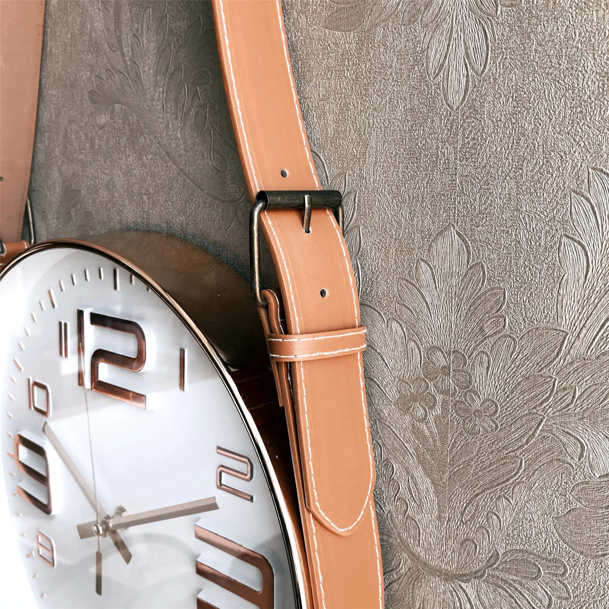 Простые декоративные настенные часы с ремешком, минималистичные украшения для гостиной и дома