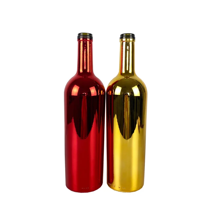 Bordeaux Antique green empty red wine bottle 750 ml with cork