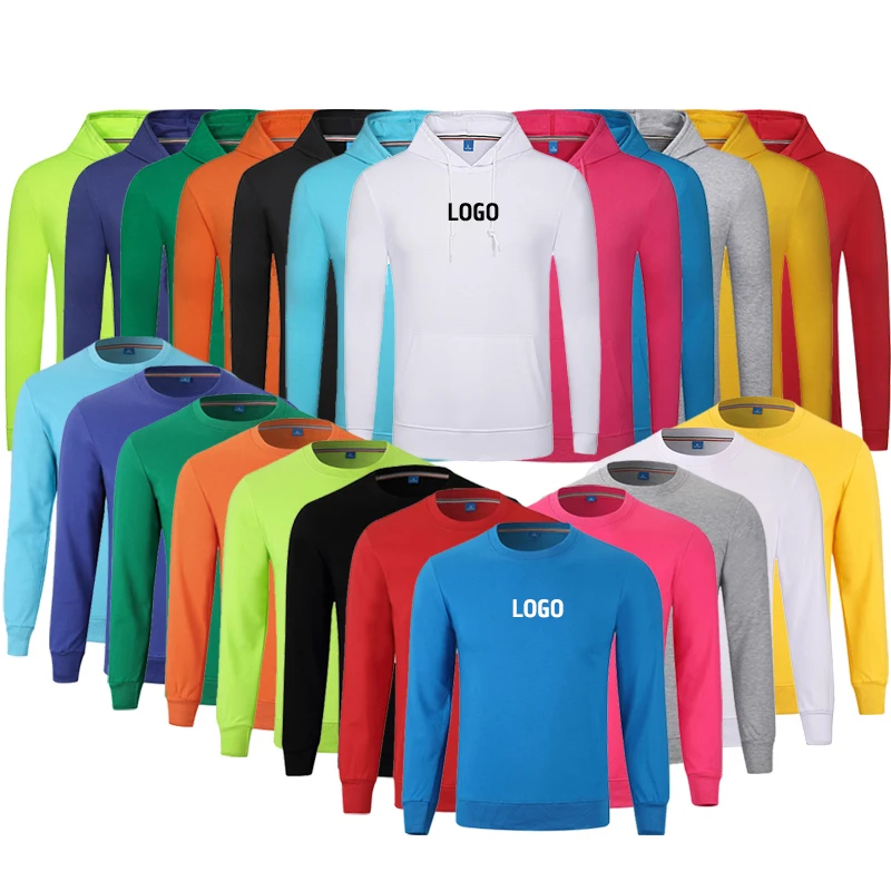 Custom Good Quality 100% Cotton Fleece Terry Thick Sweatshirts Logo Embroidery Plain Jogger Hoodies For Men