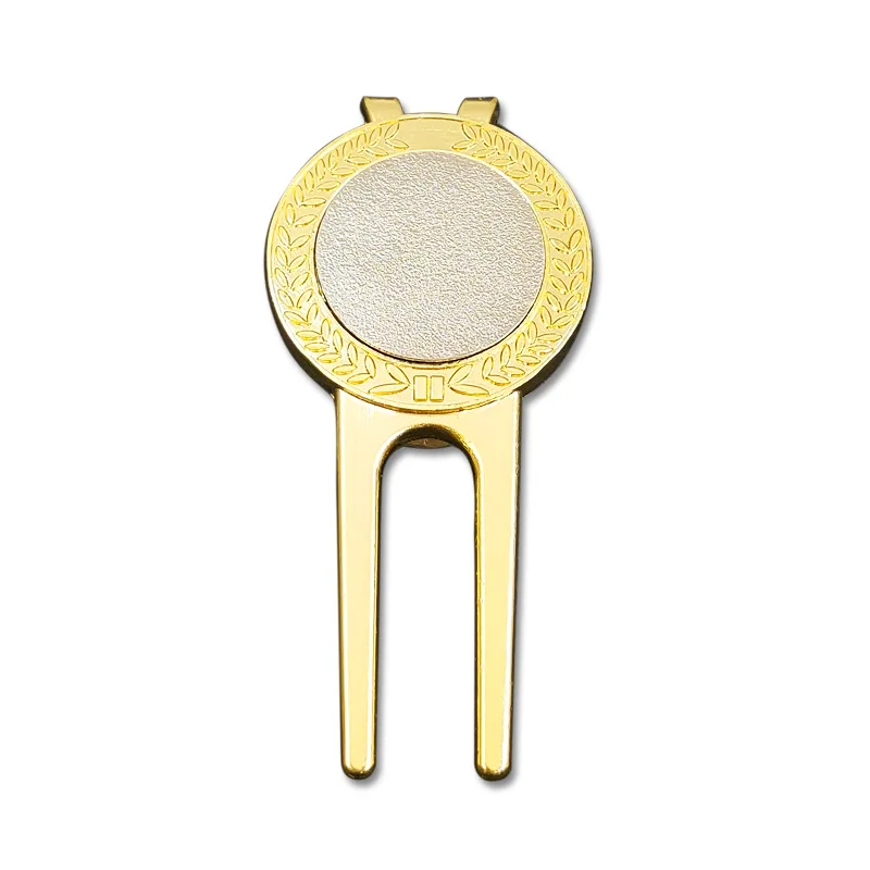 Personalized Design Golf Pitch Fork Various Design Golf Ball Marker Tool Metal Sublimation Blank Golf Repair Divot